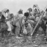 The daily sheep kill at Bijar. A small party of starving men and women fighting for the entrails. 1914-1918. Source: Australian War Memorial.